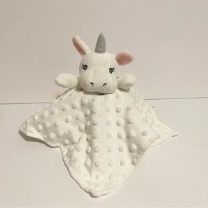 Elegant Baby Unicorn Lovey Plush White Pink Stuffed Animal Minky Cuddle Toy Soft